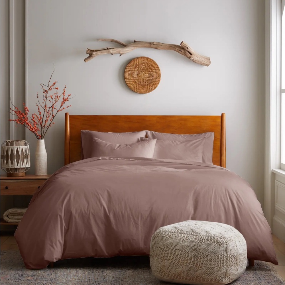 Quince Mauve Cotton Duvet Cover Set
